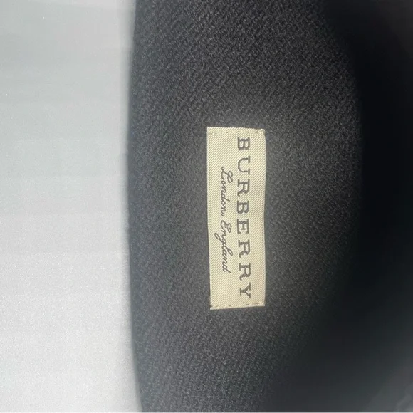 Burberry Black and White Knit Beanie